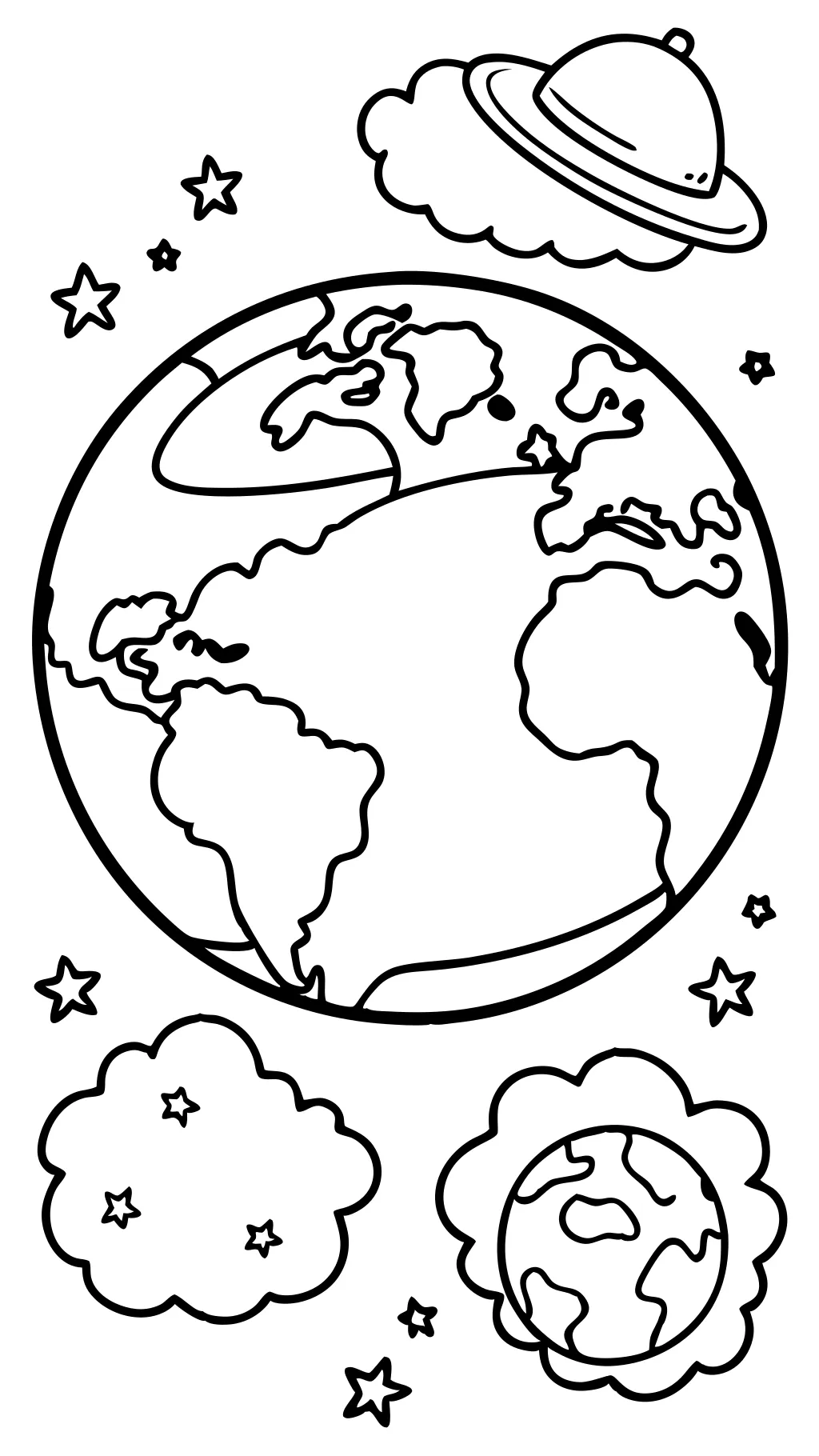 coloring pages planet earth